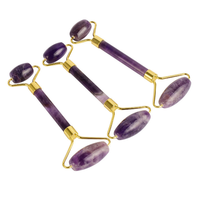 100% de cristal natural para el rostro de cara de cuarzo Gua Sha Jade Roller para herramientas de cuidado de la piel