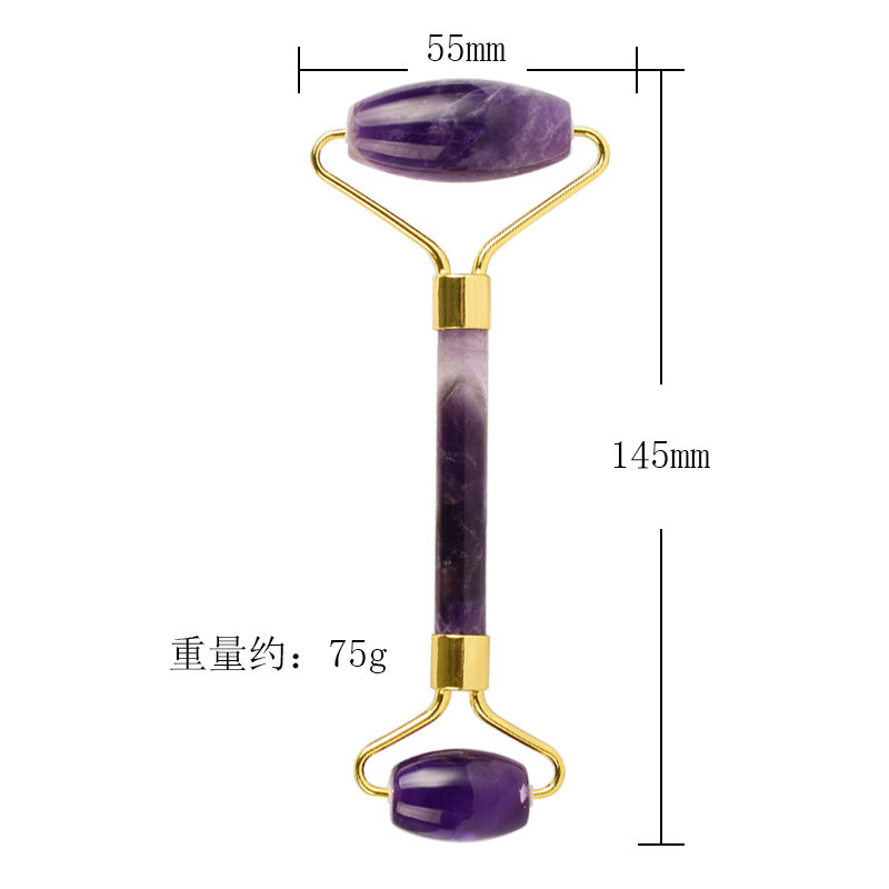100% de cristal natural para el rostro de cara de cuarzo Gua Sha Jade Roller para herramientas de cuidado de la piel