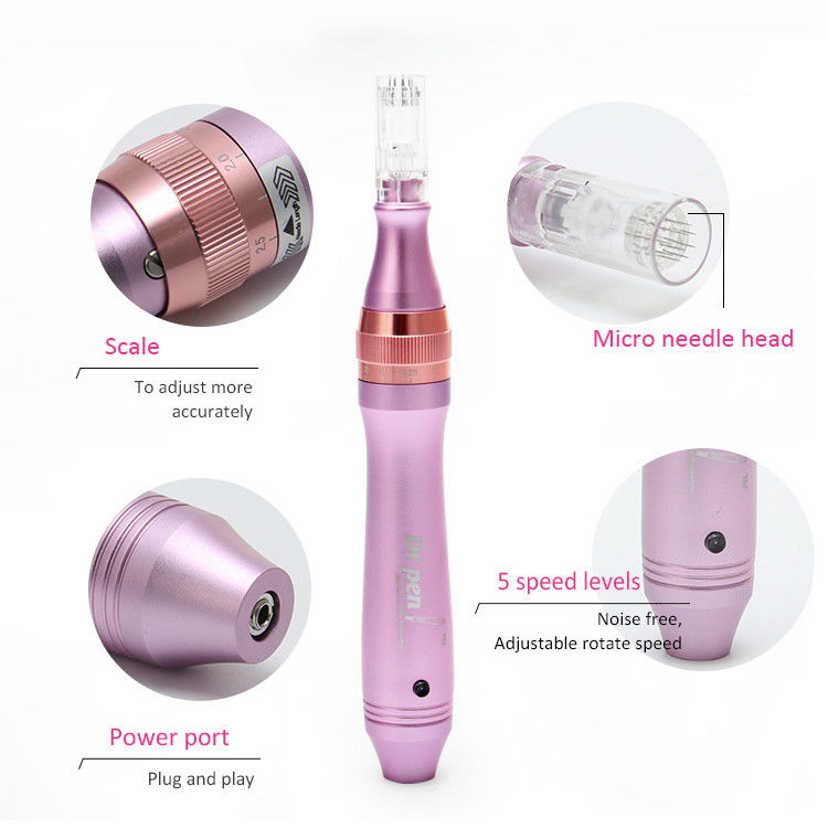 CE M7 Sistema de Microneedle Pluma Derma eléctrica para cuerpo, cara, labios y ojos Rejuvenecimiento