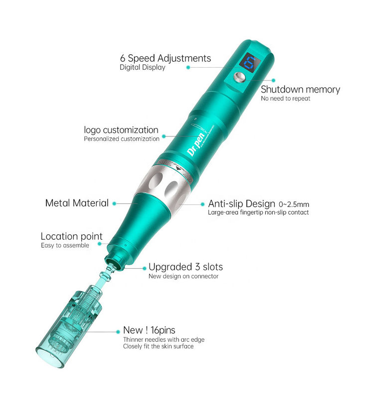 Dr pen A6S 2 en 1 dispositivo eléctrico de microagujas para el cuidado personal de la belleza