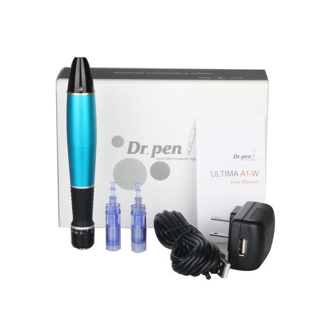 Largo de la aguja ajustable 1,0 mm Dr pen A1c A1w Dermapen eléctrico para terapia de blanqueamiento