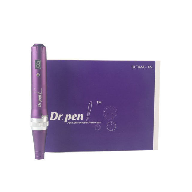 Cuerpo de aleación de aluminio Dr pen X5 Derma Pen Sistema de microagujas automático Largomas de agujas ajustables para tapones del Reino Unido
