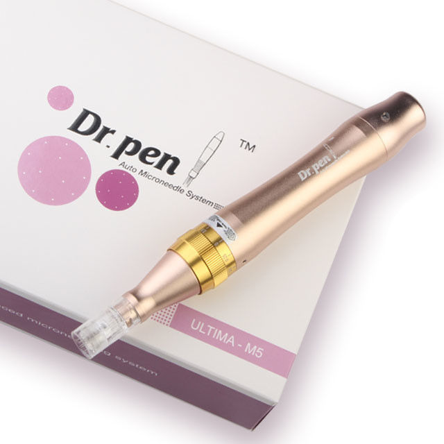 Materiales para agujas de plástico y acero quirúrgico El secreto del éxito de M5-C Gold Dermapen