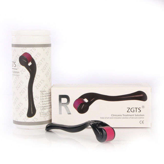 540 pines ZGTS Micro Pin Derma Roller con pin de rodadura de acero inoxidable en mango negro