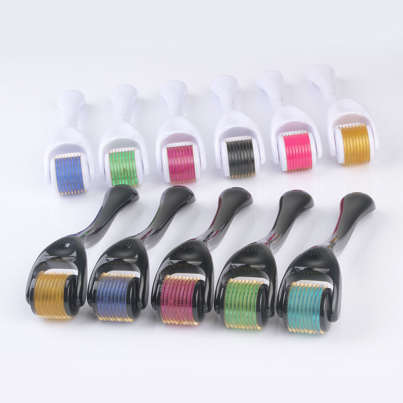 540 pines ZGTS Micro Pin Derma Roller con pin de rodadura de acero inoxidable en mango negro