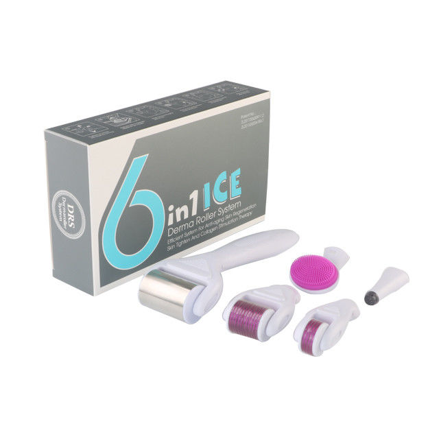 6 en 1 Kit de Derma Roller con Ice Roller para enfriar la piel Cuidado de la piel Estética facial