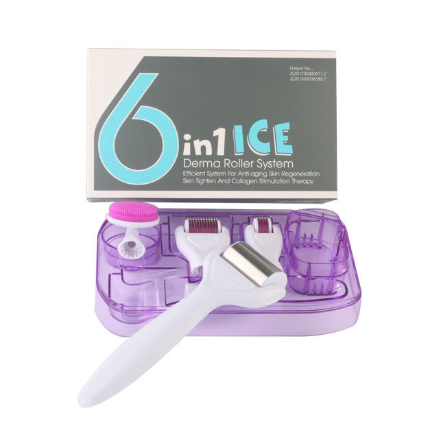 6 en 1 Kit de Derma Roller con Ice Roller para enfriar la piel Cuidado de la piel Estética facial