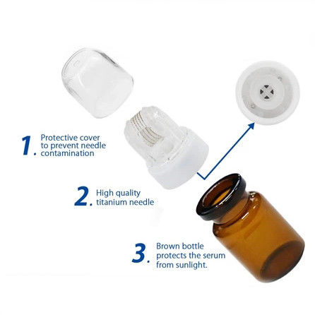 No enchufes Tipo Nuevo diseño 42/150Oro Titanio Microneedle Hydra Stamphydra Roller para el rejuvenecimiento de la piel